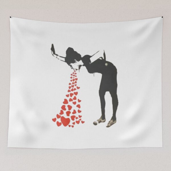 Item preview, Love Sick – Banksy-Style Heart Puke Tee! designed and sold by GL!TCH LAB.