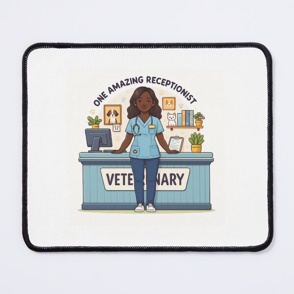 Item preview, One Amazing Veterinary Receptionist - Front Desk Black African-American Hero designed and sold by TeesYouWant.