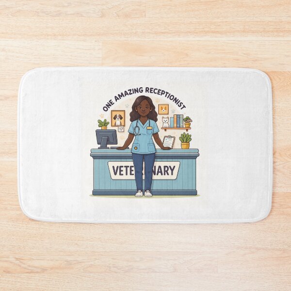 Item preview, One Amazing Veterinary Receptionist - Front Desk Black African-American Hero designed and sold by TeesYouWant.