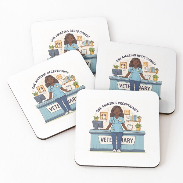 Item preview, One Amazing Veterinary Receptionist - Front Desk Black African-American Hero designed and sold by TeesYouWant.