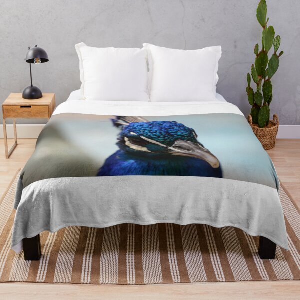 Item preview, Regal Peacock Close-Up – Bold Blue Bird Photography designed and sold by omryjs.