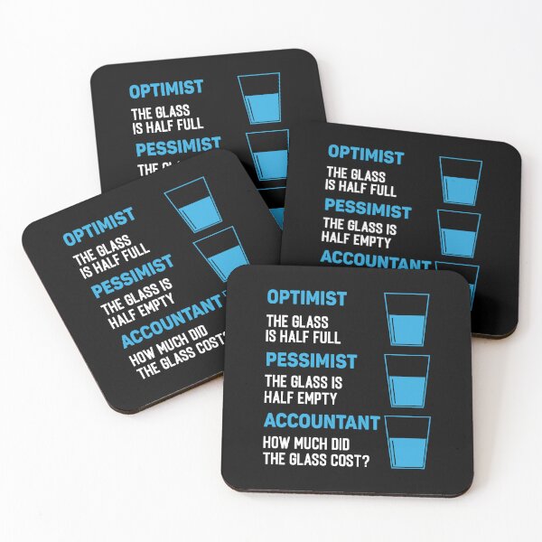 Item preview, Optimist Joke - Accounting Public Accountant Bookkeeper designed and sold by DexertimaArt.