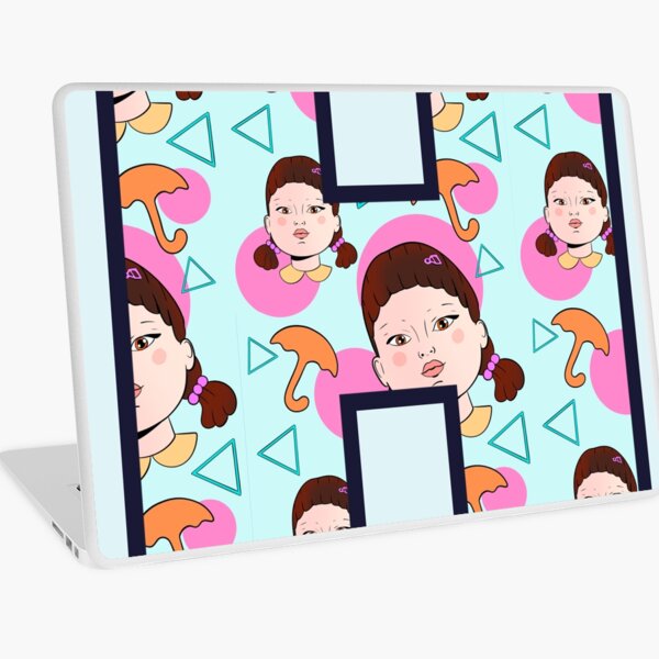 Item preview, H initial, letter H, squid game doll, red light green light, squid game art designed and sold by marlenaki.
