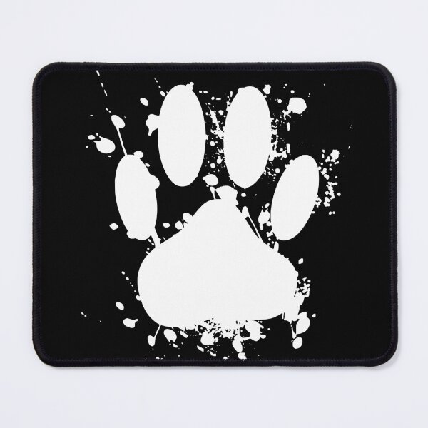 Item preview, White Paint Splatter Dog Paw Print designed and sold by Almdrs.