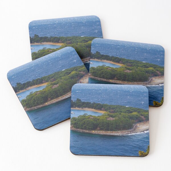 Item preview, Japanese Fishing Port and Village Along Forested Cove Coastline designed and sold by Pix4Japan.