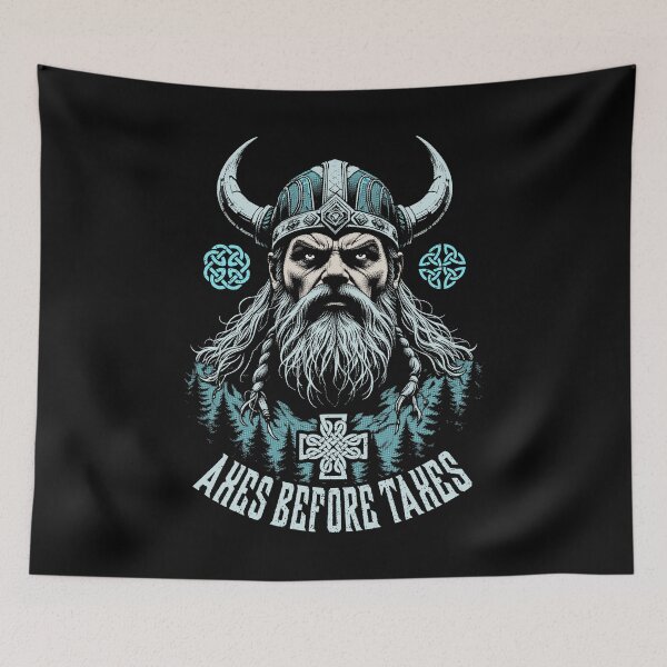 Item preview, Axes Before Taxes Viking Warrior Norse Mythology Valhalla designed and sold by GrandeDuc.