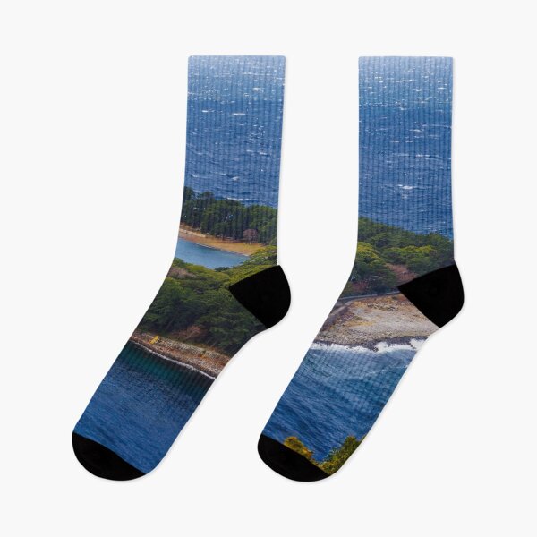 Item preview, Japanese Fishing Port and Village Along Forested Cove Coastline designed and sold by Pix4Japan.
