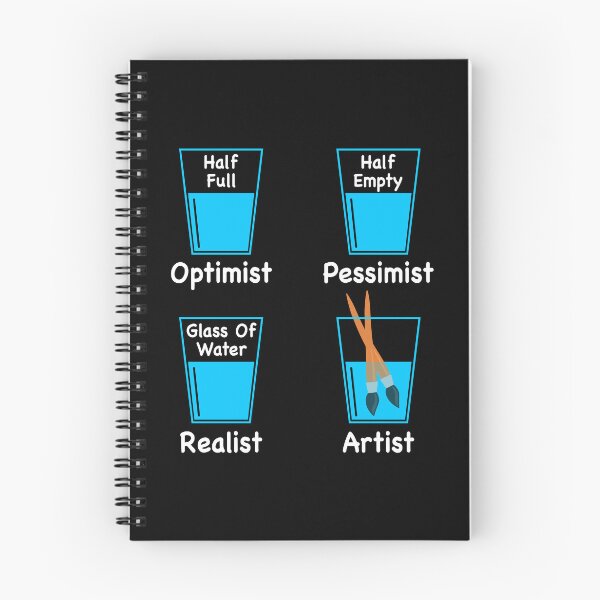 Item preview, Glass Water | Optimist Pessimist Realist Artist designed and sold by DexertimaArt.