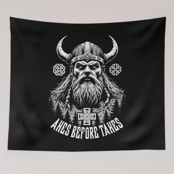 Item preview, Axes Before Taxes Viking Warrior Norse Mythology Valhalla designed and sold by GrandeDuc.