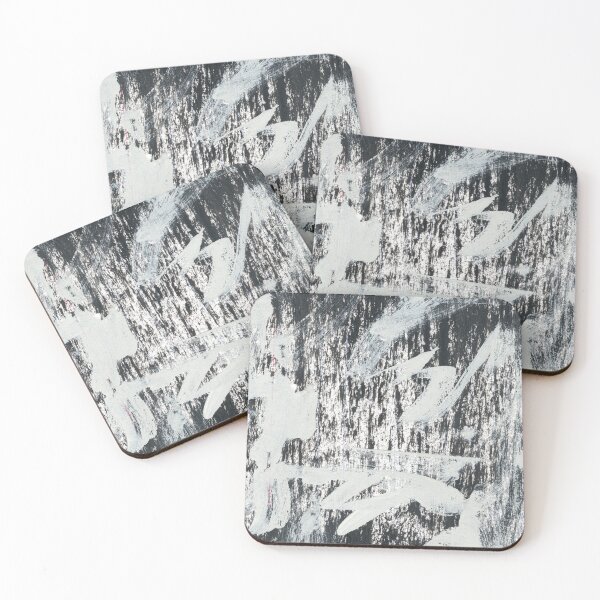 Item preview, "Waste Writer" - Black Gray Blue Abstract Texture Marks Scribbles designed and sold by pngrktes-art.