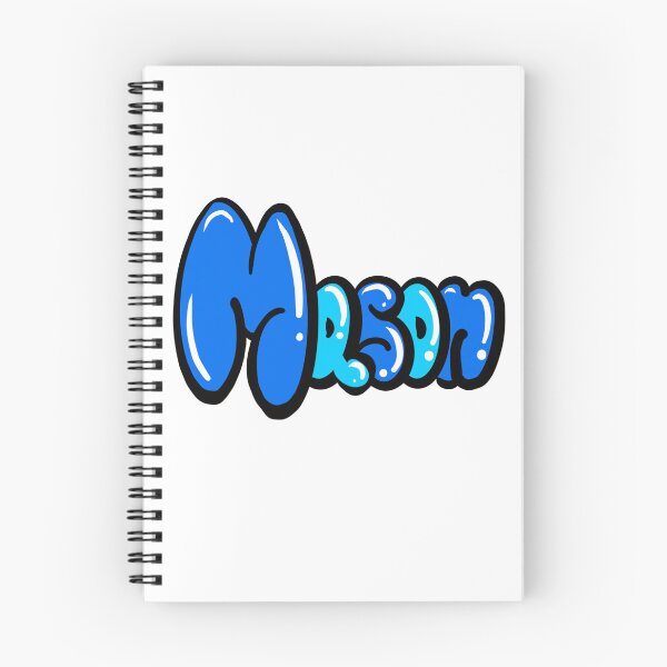 Item preview, Mason name in blue graffiti calligraphy Top 10 best personalised gifts for boys and men Mason designed and sold by Artonmytee.