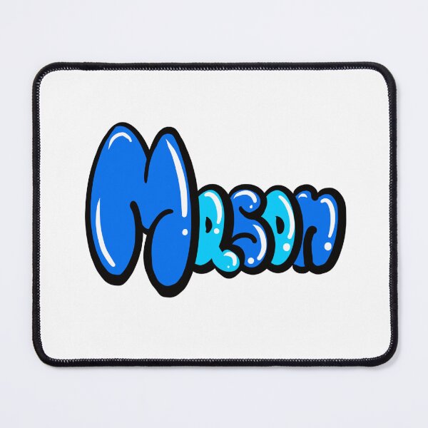 Item preview, Mason name in blue graffiti calligraphy Top 10 best personalised gifts for boys and men Mason designed and sold by Artonmytee.