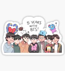 BTS: HAPPY 5TH ANNIVERSARY Sticker