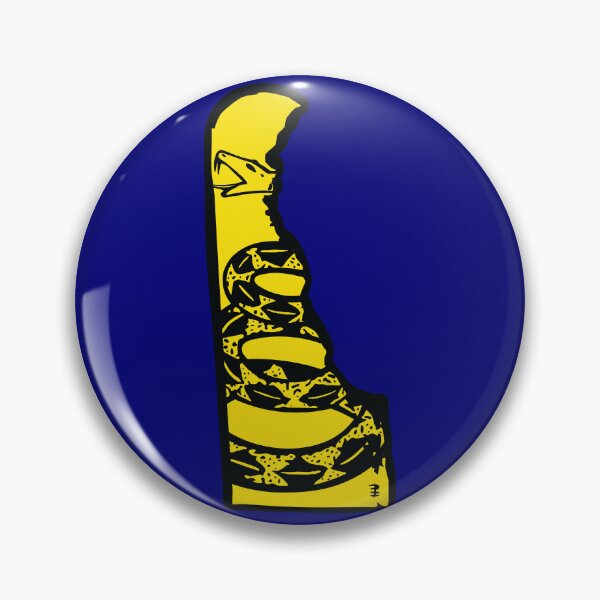 Item preview, DELAWARE  - Libertarian - Don't Tread On Me Gadsden Snake on DELAWAREAN Map designed and sold by pelagio.