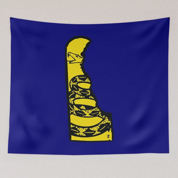 Item preview, DELAWARE  - Libertarian - Don't Tread On Me Gadsden Snake on DELAWAREAN Map designed and sold by pelagio.
