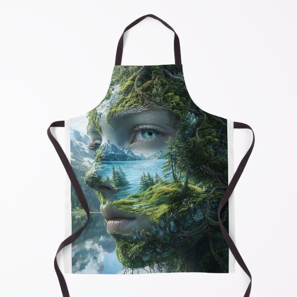 Item preview, Nature's face with landscape blending seamlessly together designed and sold by Artessie.