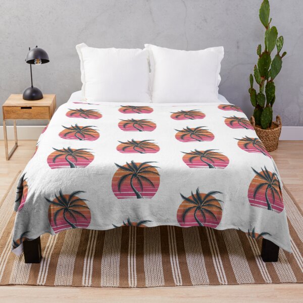 Item preview, Trendy Vintage Retro Tropical Palm Tree Beach Sunset Summer Vacation designed and sold by SOUFIANE1991.