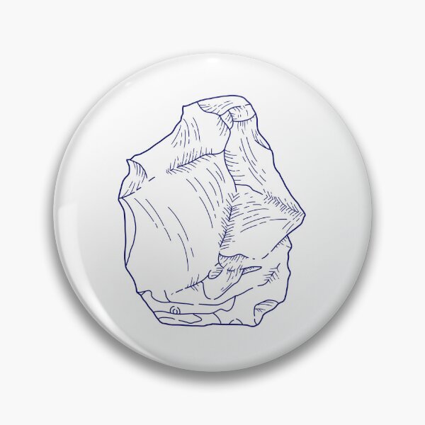 Item preview, Stone tool print blue designed and sold by GoatSkin.