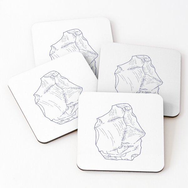 Item preview, Stone tool print blue designed and sold by GoatSkin.