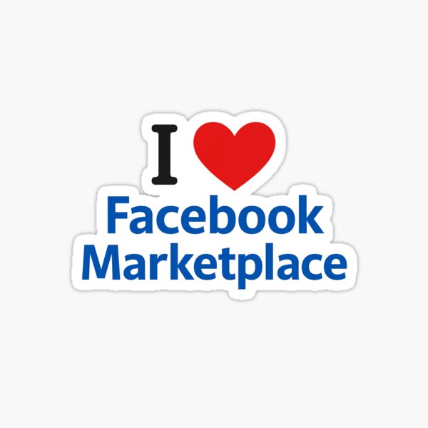 Vista previa del artículo con la obra «Me encanta Facebook Marketplace», diseñado y vendido por sugoishrimp.