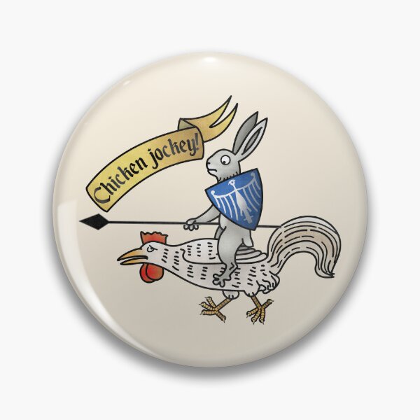 Item preview, Chicken Jockey Rabbit Marginalia designed and sold by MargiKnights.