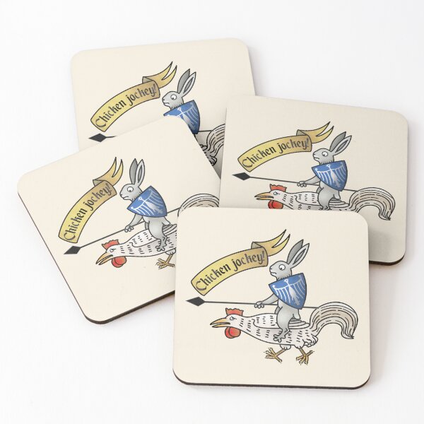 Item preview, Chicken Jockey Rabbit Marginalia designed and sold by MargiKnights.