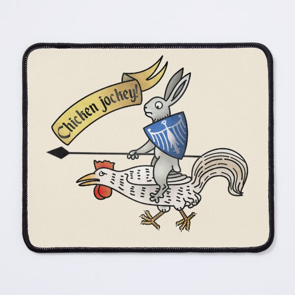 Item preview, Chicken Jockey Rabbit Marginalia designed and sold by MargiKnights.