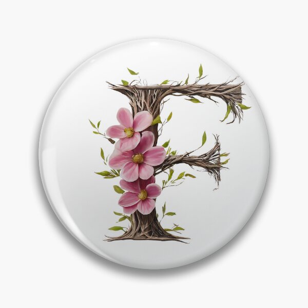 Item preview, Floral Letter F Wall Art - Nature-Inspired Botanical Typography Print designed and sold by Psycho-Crazy.