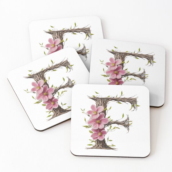 Item preview, Floral Letter F Wall Art - Nature-Inspired Botanical Typography Print designed and sold by Psycho-Crazy.