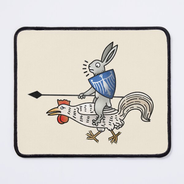 Item preview, Chicken Jockey Rabbit Marginalia designed and sold by MargiKnights.