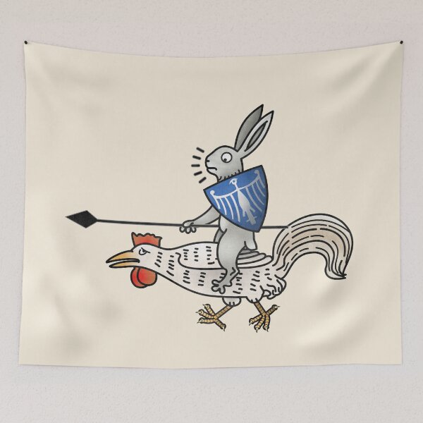Item preview, Chicken Jockey Rabbit Marginalia designed and sold by MargiKnights.