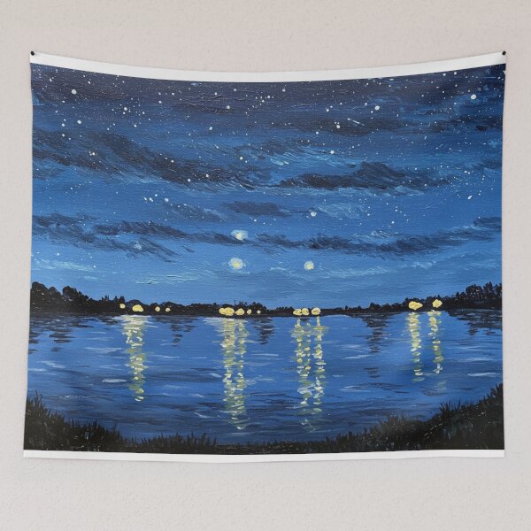 Item preview, Starry Lake Easter T-Shirts, Timeless Canvas Prints designed and sold by Abstractadorn.