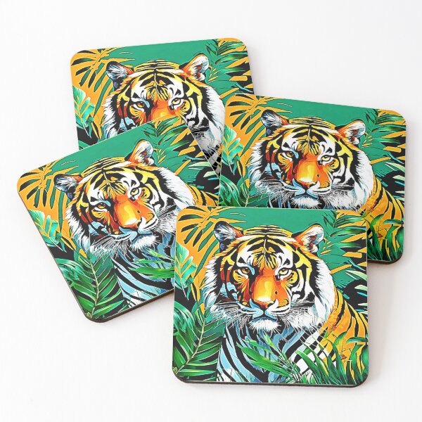 Item preview, Tropical Jungle Tiger Gaze Design designed and sold by Health And Fitness Posts e-Store.