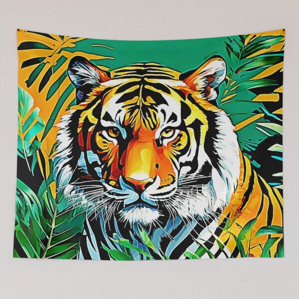 Item preview, Tropical Jungle Tiger Gaze Design designed and sold by Health And Fitness Posts e-Store.
