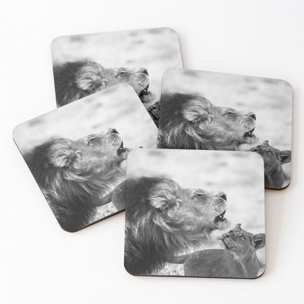 Item preview, A Lion and His Cub In Black and White designed and sold by Kay Brewer.