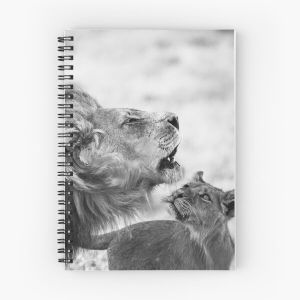 Item preview, A Lion and His Cub In Black and White designed and sold by Kay Brewer.