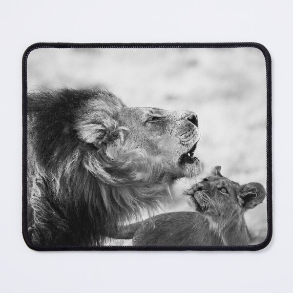 Item preview, A Lion and His Cub In Black and White designed and sold by Kay Brewer.