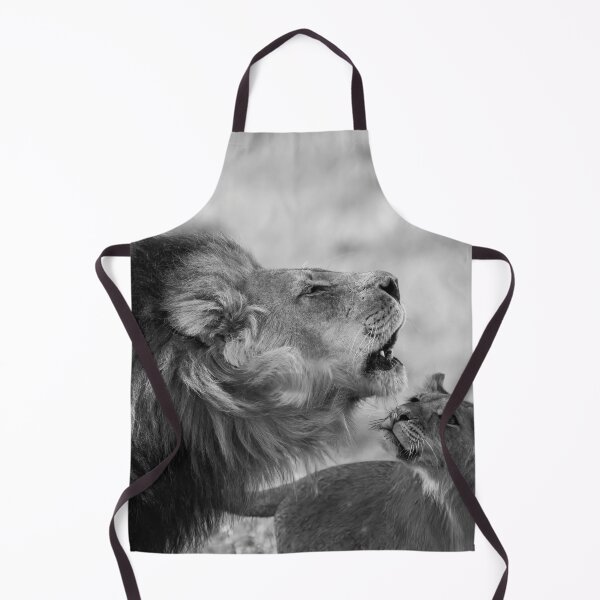 Item preview, A Lion and His Cub In Black and White designed and sold by Kay Brewer.