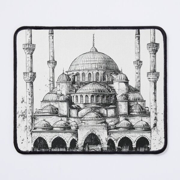 Item preview, Suleymaniye Mosque Istambul Turkey in Ink designed and sold by hussardigital.