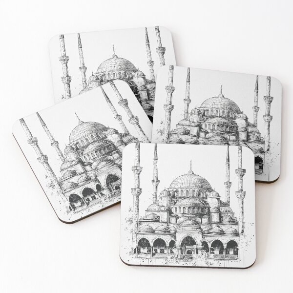 Item preview, Suleymaniye Mosque Istambul Turkey in Ink designed and sold by hussardigital.