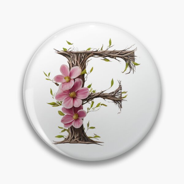 Item preview, Floral Letter F Wall Art - Nature-Inspired Botanical Typography Print 12 designed and sold by Psycho-Crazy.