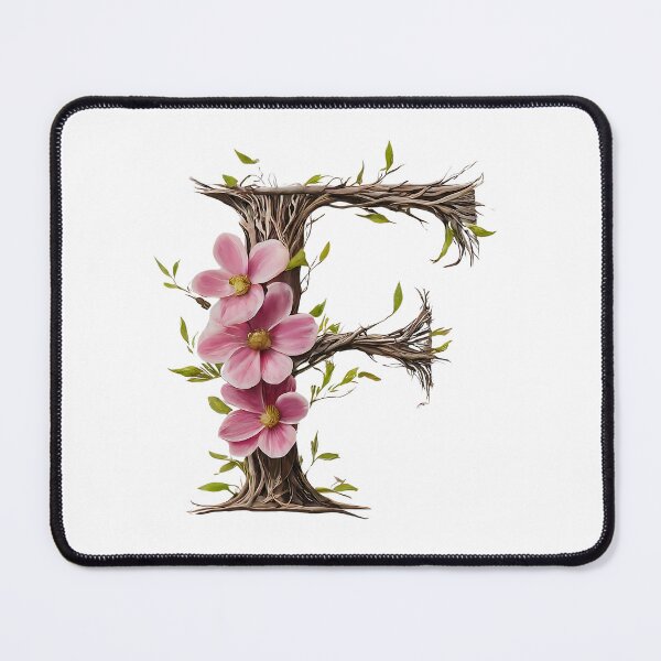 Item preview, Floral Letter F Wall Art - Nature-Inspired Botanical Typography Print 12 designed and sold by Psycho-Crazy.