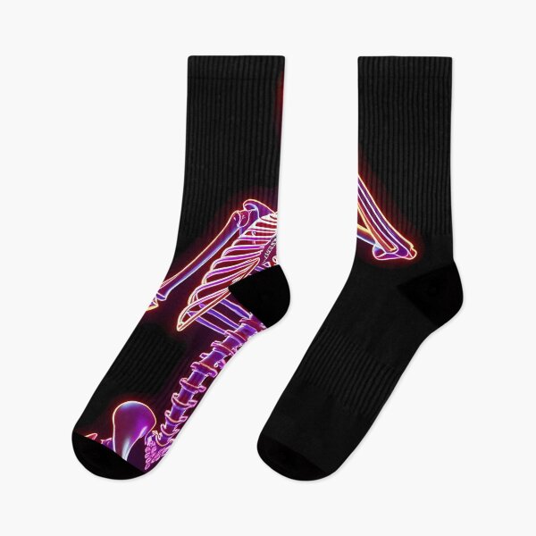 Item preview, Neon Glowing Skeleton - Funky Dance Digital Art designed and sold by FusionCipher.
