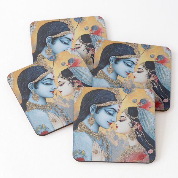 Item preview, Romantic divine couple in vibrant traditional attire, art designed and sold by Artessie.