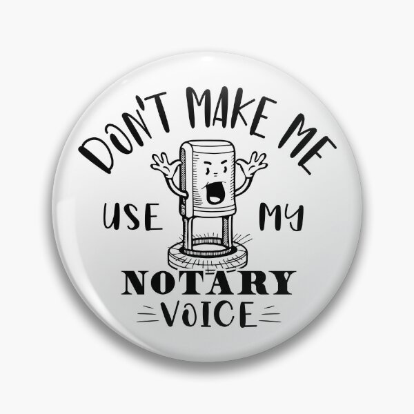 Item preview, Don’t Make Me Use My Notary Voice – Bold Monochrome Funny Quote for Notary Publics, Signing Agents, and Office Decor designed and sold by NotaryLife.