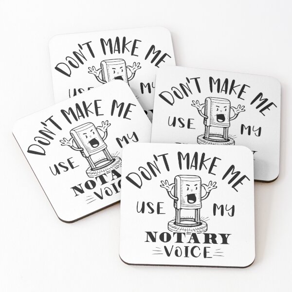 Item preview, Don’t Make Me Use My Notary Voice – Bold Monochrome Funny Quote for Notary Publics, Signing Agents, and Office Decor designed and sold by NotaryLife.