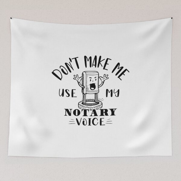Item preview, Don’t Make Me Use My Notary Voice – Bold Monochrome Funny Quote for Notary Publics, Signing Agents, and Office Decor designed and sold by NotaryLife.