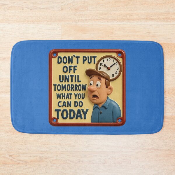 Item preview, Today instead of tomorrow – cartoon motivation designed and sold by Girih.