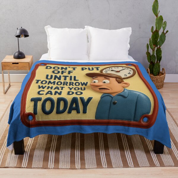 Item preview, Today instead of tomorrow – cartoon motivation designed and sold by Girih.