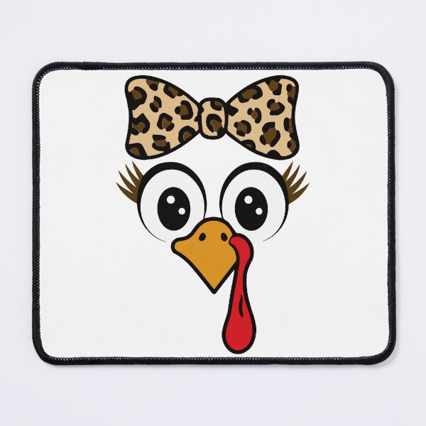Item preview, Funny Turkey Face Toddler Girl Leopard Bow Cute Women designed and sold by clothesy7.